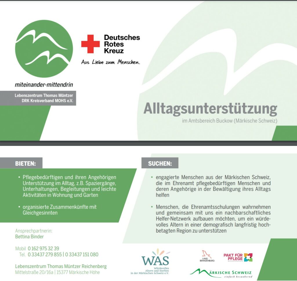 Alltagsunterstuetzung Suche Biete