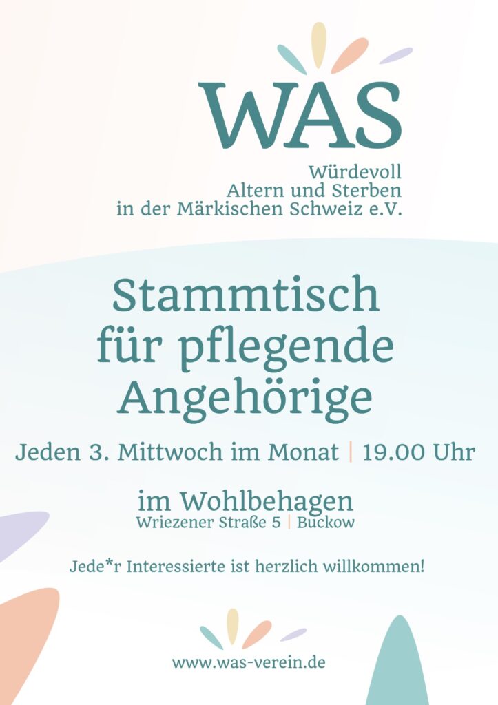 Stammtisch pflegende Angehörige Buckow Märkisch Oderland